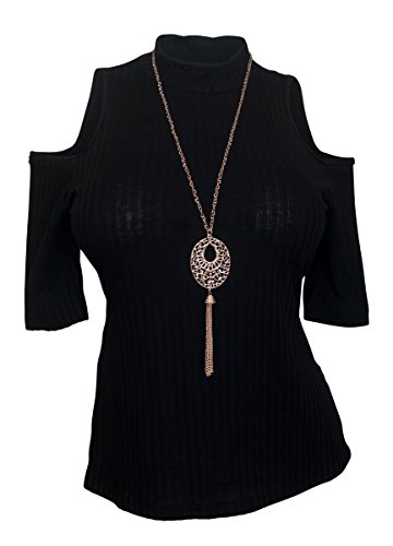 eVogues Plus Size Ribbed Off Shoulder Top
