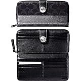 AUTHENTIC COACH SIGNATURE STRIPE ACCORDIAN ZIP WALLET 42024