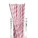 Dress My Cupcake Bubblegum Pink Striped Paper Straws, 50-Pack