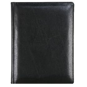 Bonded Leather Executive Journal - Black Leather Journal Size 6 X 8