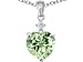 1.80 cts 14K Gold Plated 925 Sterling Silver Heart Shaped Created Green Sapphire Pendant