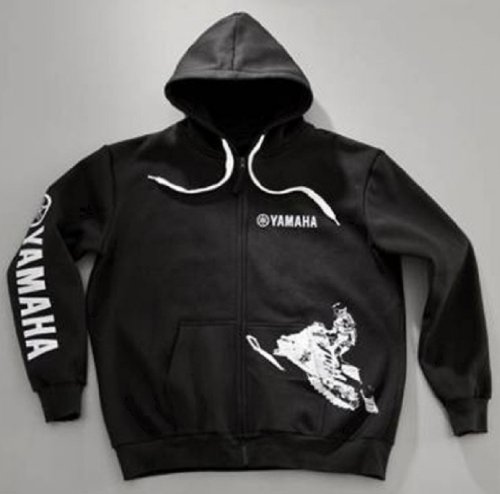 Yamaha Men's Snow Racing Hooded Sweatshirt by Yamaha OEM. Heavyweight. Graphics and Logo. SMB-11HRC-BK On Sale