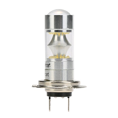Docooler White High Power DC 12V-24V 100W H7 PX26D 20-LED 2200LM 6500K Low Beam Car Headlight Fog Lamp Bulb