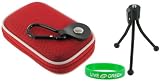 Nylon Hard Shell Carrying Case and Spider Tripod for Casio EX Z550 14.1MP Digital Camera Red 41966WOLFIL. SL160 Nylon Hard Shell Carrying Case and Spider Tripod for Casio EX Z550 14.1MP Digital Camera Red