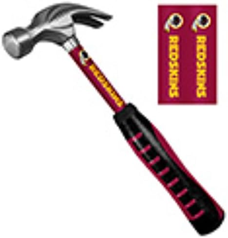 Licensed NFL Washington Redskins Team Logo New And Improved Ultra Comfortable Pro-Grip 16 Oz. Hammer