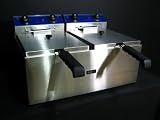 Electric Twin 10L Commercial Chip Stainless Steel Deep Fat Fryer
