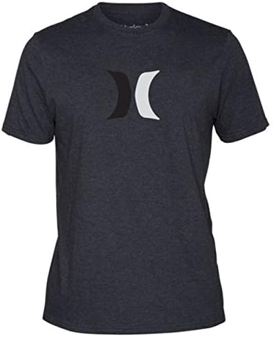 Hurley Men's Icon Premium Short Sleeve T-Shirt, Heather Black, Large