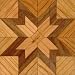 Etoile Cherry Wood Floor Center - Dollhouse Miniature Flooring Kit