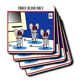 Three Blind Mice - Set Of 8 Coasters - Soft by Blinds