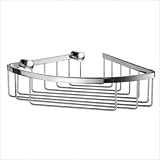 IMAGE OF Sideline Corner Triangular Soap Basket Finish / Type: Brushed Chrome / Double Basket