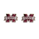 Mississippi State Bulldogs Post Stud Logo Earring Set Charm Gift