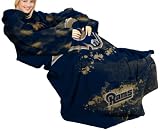 NFL St. Louis Rams Adult Comfy Throw, Officially Licensed Blanket with Sleeves by Northwest, "Smoke" Design