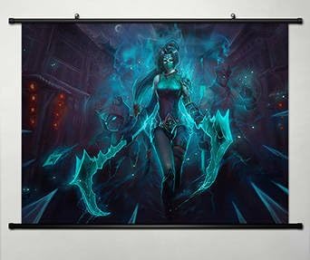 Game LoL League of Legends Series Home Decor Wall Scroll Poster Fabric Painting 23.6 x 17.7 Inches-074