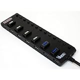 Juiced Systems USB 3.0 / 2.0 - 13 port USB HUB 5v Power Adapter Included 4x Port USB 3.0 9x Port USB 2.0