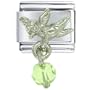 Buddhist Bracelet August Peridot Color Baby Angel Italian Charms
