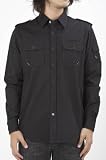 CIVIL SOCIETY RADAR MENS DESIGNER SHACKET SHIRT BLACK