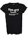 FV RELAY Women's Fitted Han.gry Print Crew Neck Short Sleeve Tee Shirt Top Gray