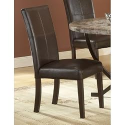 Hillsdale Monaco Side Parson Chair, Matte Espresso, Set of 2