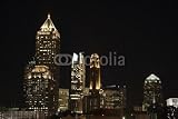 Wallmonkeys Peel and Stick Wall Decals - Nightscape of Atlanta, Georgia Skyline. - 24