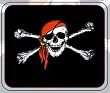 Pirate Blanket - Jolly Roger Red Hat Deluxe Polar Fleece 50"x60"