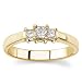 18k Yellow Gold Three-Stone Princess-Cut Diamond Ring (G/VS2, 1/4 ct. tw.)
