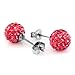 Bling Bling Rhinestones Crystal Fireball Disco Ball Ball Stud Earrings, Stainless Steel, Hypoallergenic