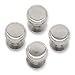 Rhodium-plated Four Piece Polished Beaded Tuxedo Studs
