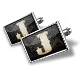 Cufflinks "Vintage" characters, letter "J" - Hand Made Cuff Links