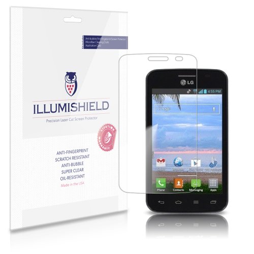 iLLumiShield - LG Optimus Dynamic II Screen Protector Japanese Ultra Clear HD Film with Anti-Bubble and Anti-Fingerprint - High Quality (Invisible) LCD Shield - Lifetime Replacement Warranty - [3-Pack] OEM / Retail Packaging (Model(s): L39C)