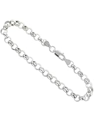 Sterling Silver Italian Rolo Chain 6mm Nickel Free, sizes 7 - 30 inch