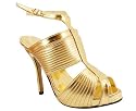 Metallic Cut-Out Peep Toe Heel
