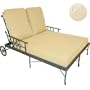 Windham Castings Provence Casual Back Double Chaise Lounge Frame Only, Cream