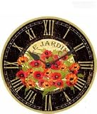 Infinity Instruments Le Jardin Red Poppy 24-Inch Wall Clock