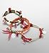 3 Pack Assorted Beads Charms Stretch Bracelets