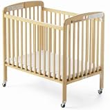 Foundations 70-SS-N2 HideAway Compact-Size Folding Crib - Natural