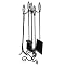 Black Scroll Fireplace Tool Set