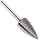 PFERD Tree Carbide Bur, Uncoated (Bright) Finish, Single Cut, Point End
