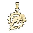 14kt Yellow Gold Miami Dolphins Pendant