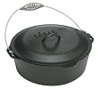 Lodge Logic 7-Quart Dutch Oven with Spiral Handle Bail and Iron Cover