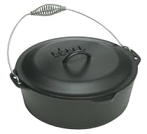 Lodge Logic 7-Quart Dutch Oven with Spiral Handle Bail and Iron Cover