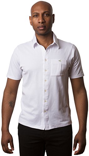 Men's Pique Casual Dress Oxford Short Sleeve Wrinkle Free Shirt - By Nathan Leve`