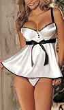 Shirley of Hollywood Women’s Tuxedo Charmeuse Babydoll img