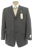 Joe Joseph Abboud Mens Single Breasted 3 Button Solid Charcoal Gray Wool Suit - Size 42S