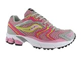 Saucony - Saucony Kids/Youths Grid Nitrous Pink/Yellow Leather Running Shoes