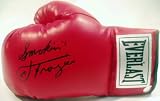 Joe Frazier Autographed Red Everlast Boxing Glove Smokin Inscription