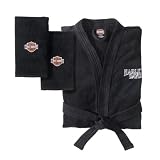 Harley Davidson Towel and Robe Set - Black