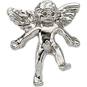 11.00X10.00 Mm 14K Yellow Gold Angel Lapel Pin by 