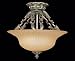 Savoy House Lighting - 6-9728-3-176 - Florita Semi-flush - Silver Lace Finish / Cream Textured Glass