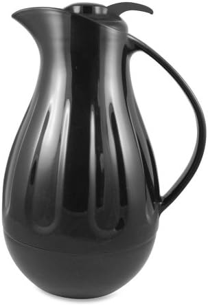 Wholesale CASE of 5 - Genuine Joe 1.3L Glass Vacuum Liner Plastic Carafe-Double Wall Swirl Carafe, 1.3Ltr., Black