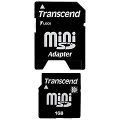Transcend Mini Secure Digital (Mini SD) Speicherkarte 80x 1 GB inkl. Adapter auf SD (original Handelsverpackung)